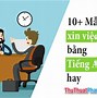 Thiệu Một Số Công Việc Bằng Tiếng Anh Là Gì